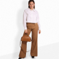 Preview: Henkeltasche als Crossbody Tasche aus Nappaleder Caramel